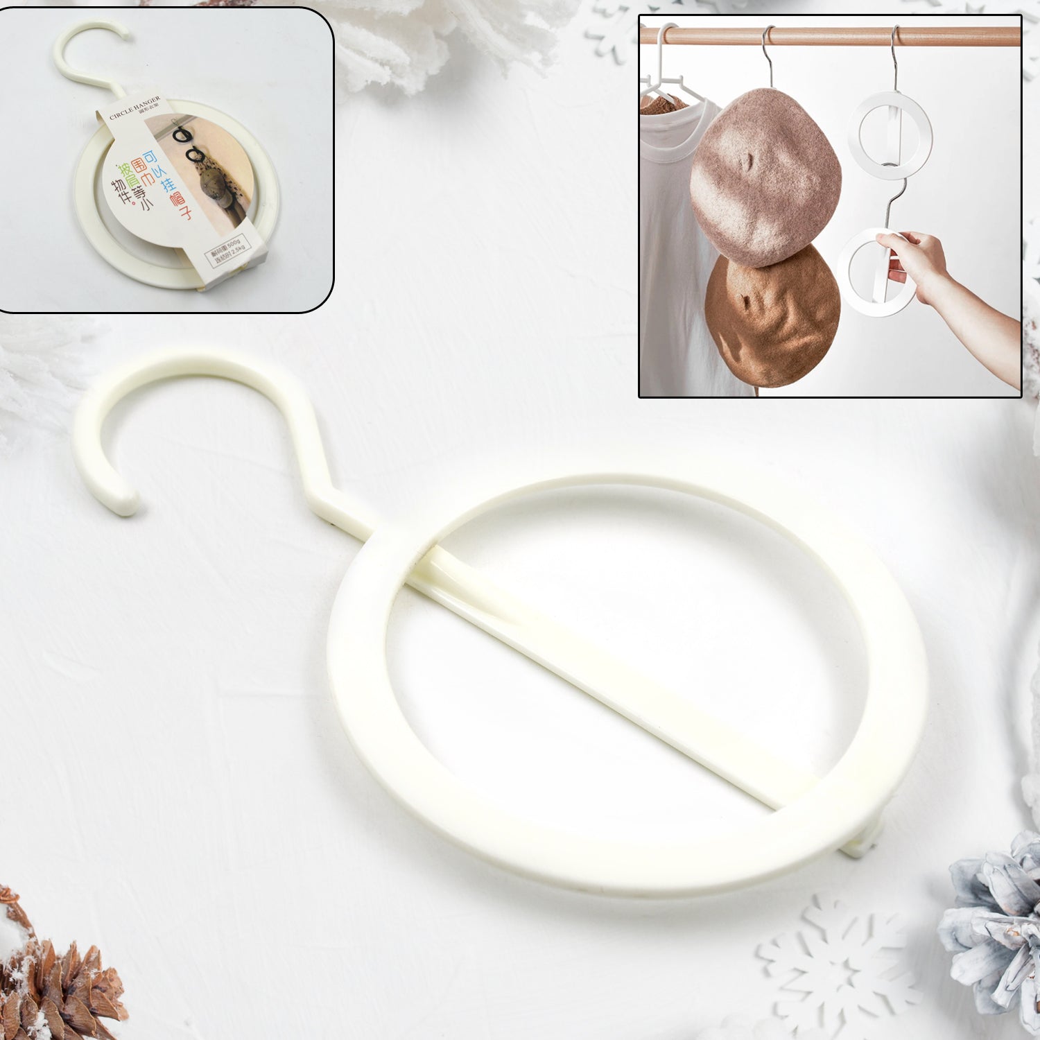 17554 Plastic Circle hanger Hat, Closet, Joint Hanger, Rings Hanger, Hat Storage, Towel, Hanger Hook, Bag Hanger Storage for Wall, Door, Closet, Bathroom (1 Pc) 17554 Plastic Circle hanger Hat, Closet, Joint Hanger, Rings Hanger, Hat Storage, Towel, Hanger Hook, Bag Hanger Storage for Wall, Door, Closet, Bathroom (1 Pc)